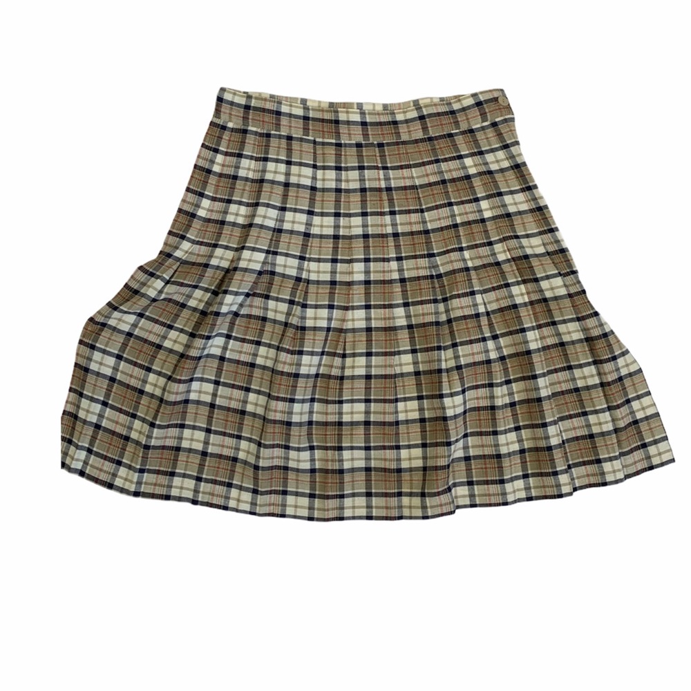 Hunter Run Pleated Plaid Mini Skirt